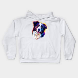 Happy Border Collie Kids Hoodie